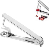 Denoyauteur à cerise tout en inox. Il s'agit d'une pince pour  extraire le noyau des cerises