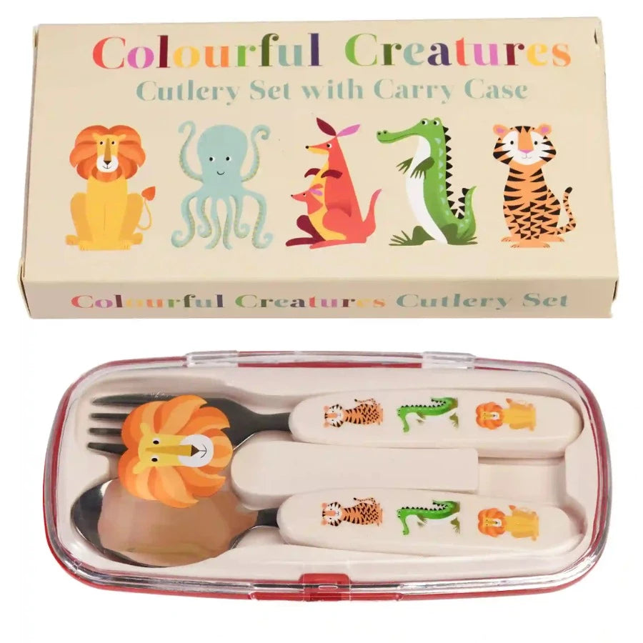 Set de couvert et sa boîte de transport - Colorful Creatures – Les
