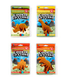 Emballage des emportes-pièces 3D dinosaure. 4 emballage avec Tricératops, brachiosaurus, stécotaurus et T-rex