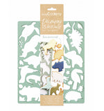 Plaque de découpour à biscuit rectangle de couelur vert pastel sur le thème animal. Le découpoir est dans son emballage de la marque scrapcooking