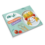 Livret de recettes de la marque Ciboulo. La couverture est colorée avec une photo d'assiette décoré avec de la nourriture et qui représente un petit indien