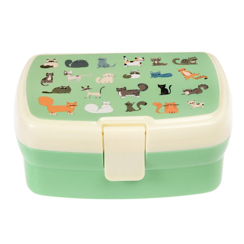 Boîte à goûter avec plateau amovible Chats