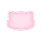 Assiette et bol en forme de chat rose en silicone