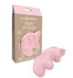 6 moules individuels en silicone  Licorne