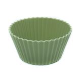 Moule à muffins individuel en silicone de couleur vert olive