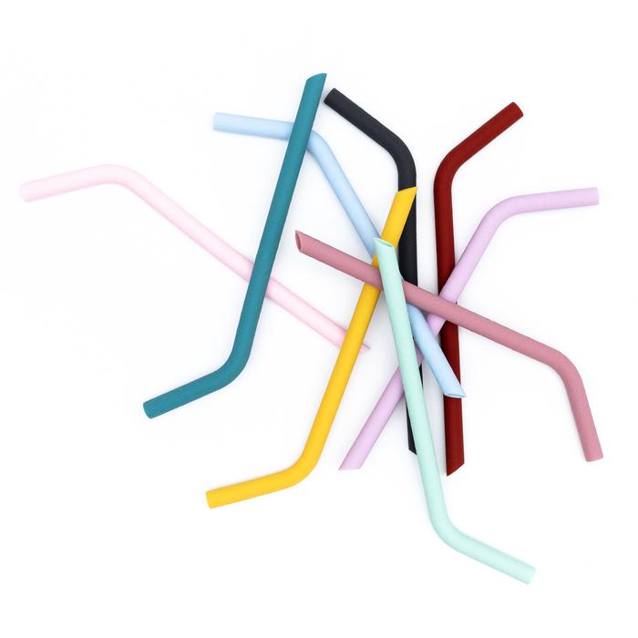 Pailles en plastique flexibles Cribun - Paille jetable rayée multicolore  sans BPA 20,3 cm de long, lot de 300 