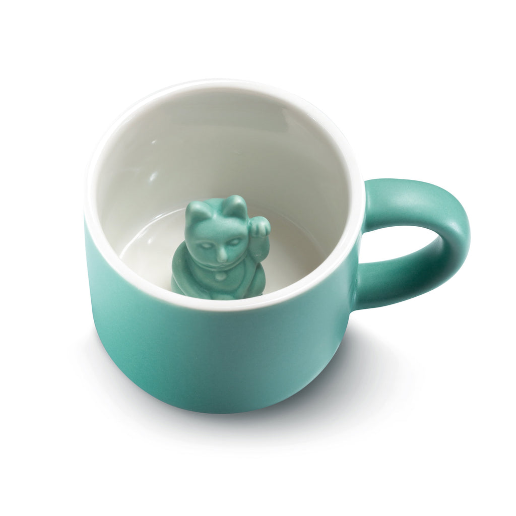Tasse en porcelaine pour enfant - Maneki Neko Turquoise – Les Baby's